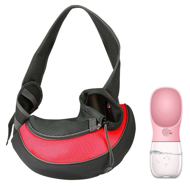 Pet Puppy Carrier S/M Outdoor Travel Dog Shoulder Bag Mesh Oxford Single Comfort Sling Handbag Tote Pouch-9