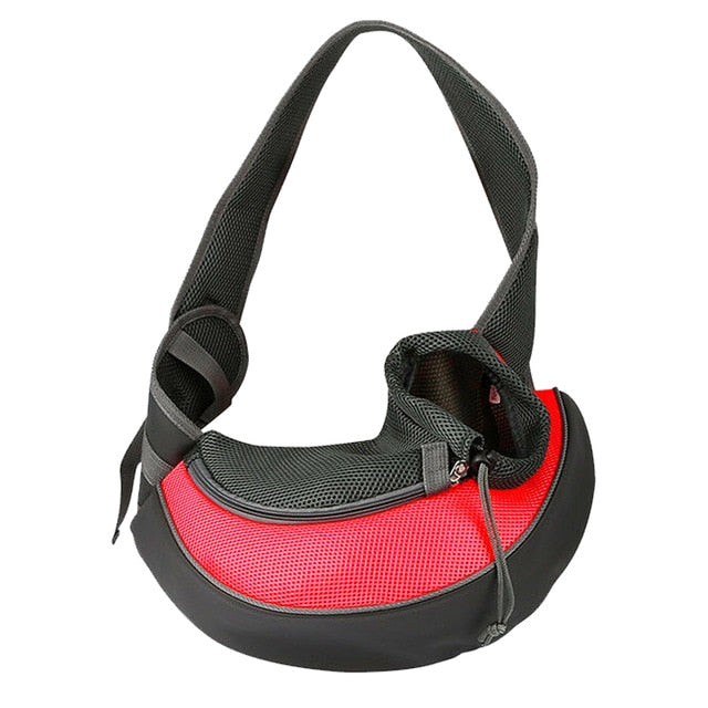 Pet Puppy Carrier S/M Outdoor Travel Dog Shoulder Bag Mesh Oxford Single Comfort Sling Handbag Tote Pouch-5