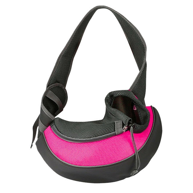 Pet Puppy Carrier S/M Outdoor Travel Dog Shoulder Bag Mesh Oxford Single Comfort Sling Handbag Tote Pouch-6
