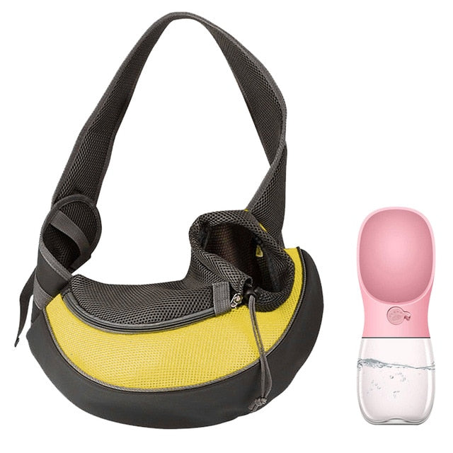 Pet Puppy Carrier S/M Outdoor Travel Dog Shoulder Bag Mesh Oxford Single Comfort Sling Handbag Tote Pouch-8