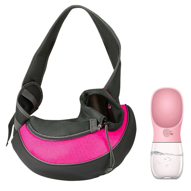 Pet Puppy Carrier S/M Outdoor Travel Dog Shoulder Bag Mesh Oxford Single Comfort Sling Handbag Tote Pouch-11