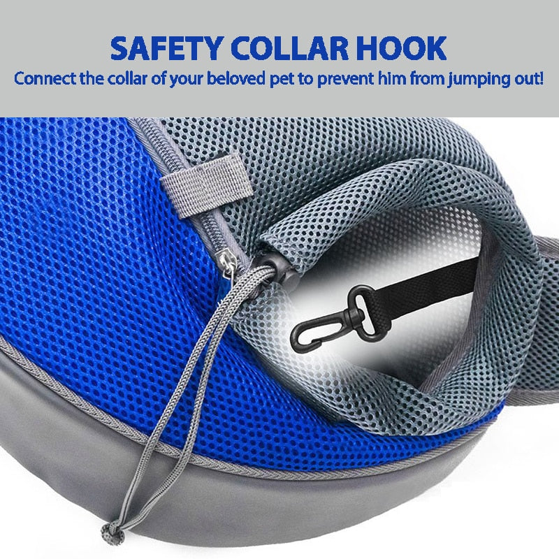 Pet Puppy Carrier S/M Outdoor Travel Dog Shoulder Bag Mesh Oxford Single Comfort Sling Handbag Tote Pouch-2
